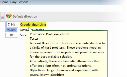 eFront - Refreshing eLearning
